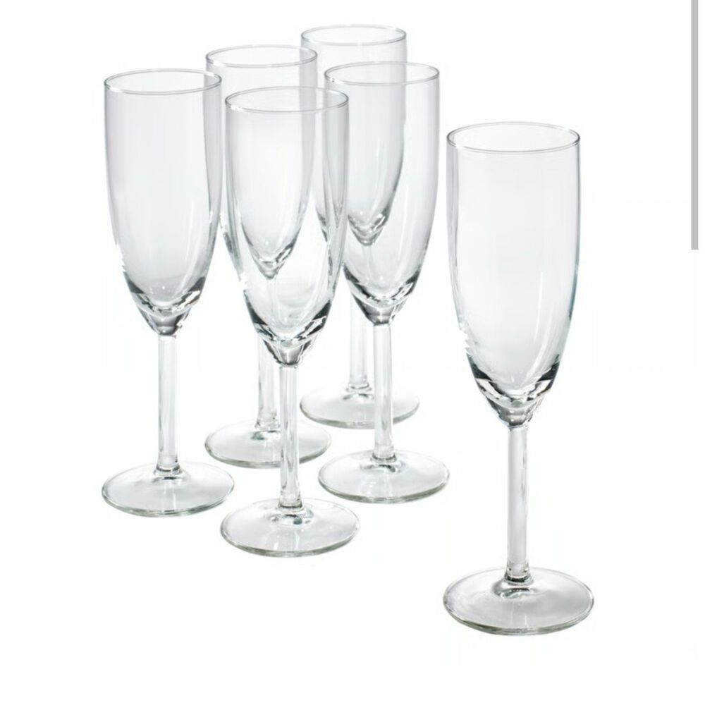 Champagne flute clear glass, 5 oz/15 cl 18 pieces